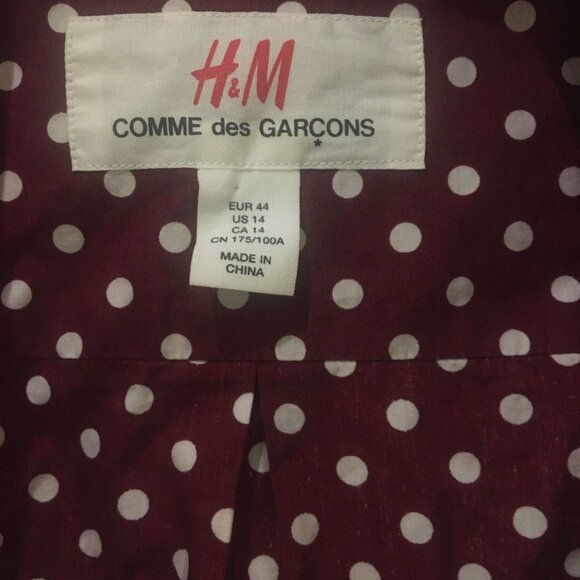 comme des garcons cdg x H&M blouse shirt - Picture 3 of 4